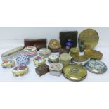 Trinket boxes, pill boxes, compacts, etc.