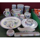 Nineteen items of Poole pottery