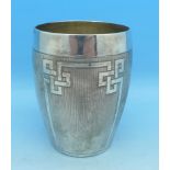 A French silver beaker,