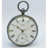 A silver cased fusee pocket watch, Shepherd, London,