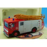 A Corgi fire engine, The Nottinghamshire AEC Pump Escape Fire Engine,