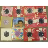 A collection of Elvis Presley 45rpm records, Blue River, Tell Me Why, You'll be gone, Ask Me,