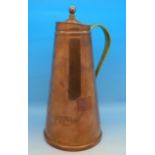 A copper insulated jug with lid, 24.
