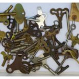 A collection of clock keys including Smith