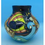 A small Moorcroft vase, 2006, Three Ships,