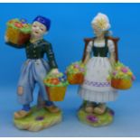 A pair of Royal Worcester figures, Dutch boy and Dutch girl, 2923 and 2922,