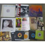 Rock, punk, heavy metal and alternative LP records and 7" singles (23 x LPs,