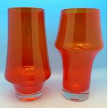 Two 1960's Finnish art glass vases by Tamara Aladin for Riihimaki glass works,