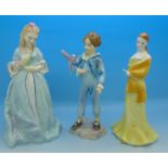 Three Royal Worcester figures, Sweet Anne, Pauline and Parakeet,