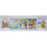 Five watercolour illustrations for a Hans Christian Anderson children's book, I'll Tell You A Tale,