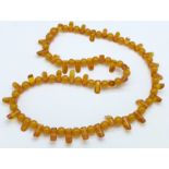 An amber necklace