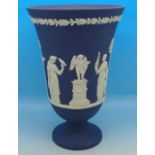 A Wedgwood Jasperware Arcadian vase, boxed,