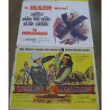 Four Western film posters comprising Fort Bowie, The Professionals,