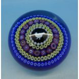 A 1979 Baccarat glass millefiori paperweight, signed to base, also marked 1979, P.B., 27.6.