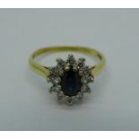 An 18ct gold cluster ring, 2.