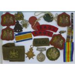 Military medals, badges and ribbons, one Service medal to 23391051 Pte. T. Haywood, R.A.M.C.