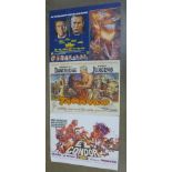 Three film posters, The Towering Inferno, Tamango and El Condor,