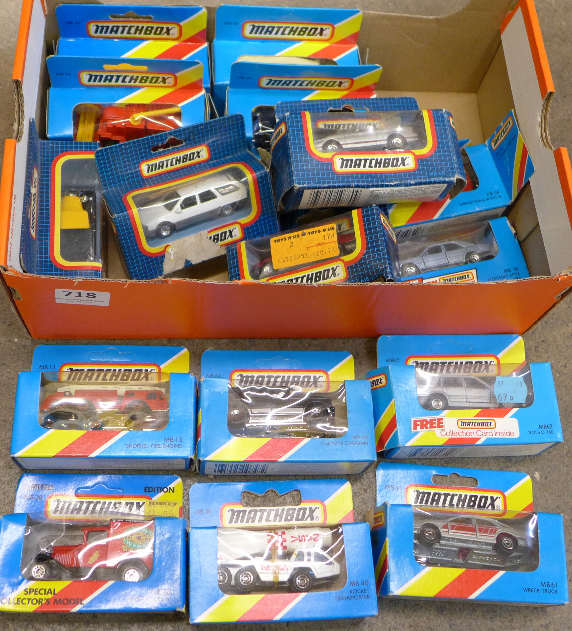 A collection of sixteen Matchbox die-cast model vehicles,