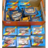 A collection of sixteen Matchbox die-cast model vehicles,