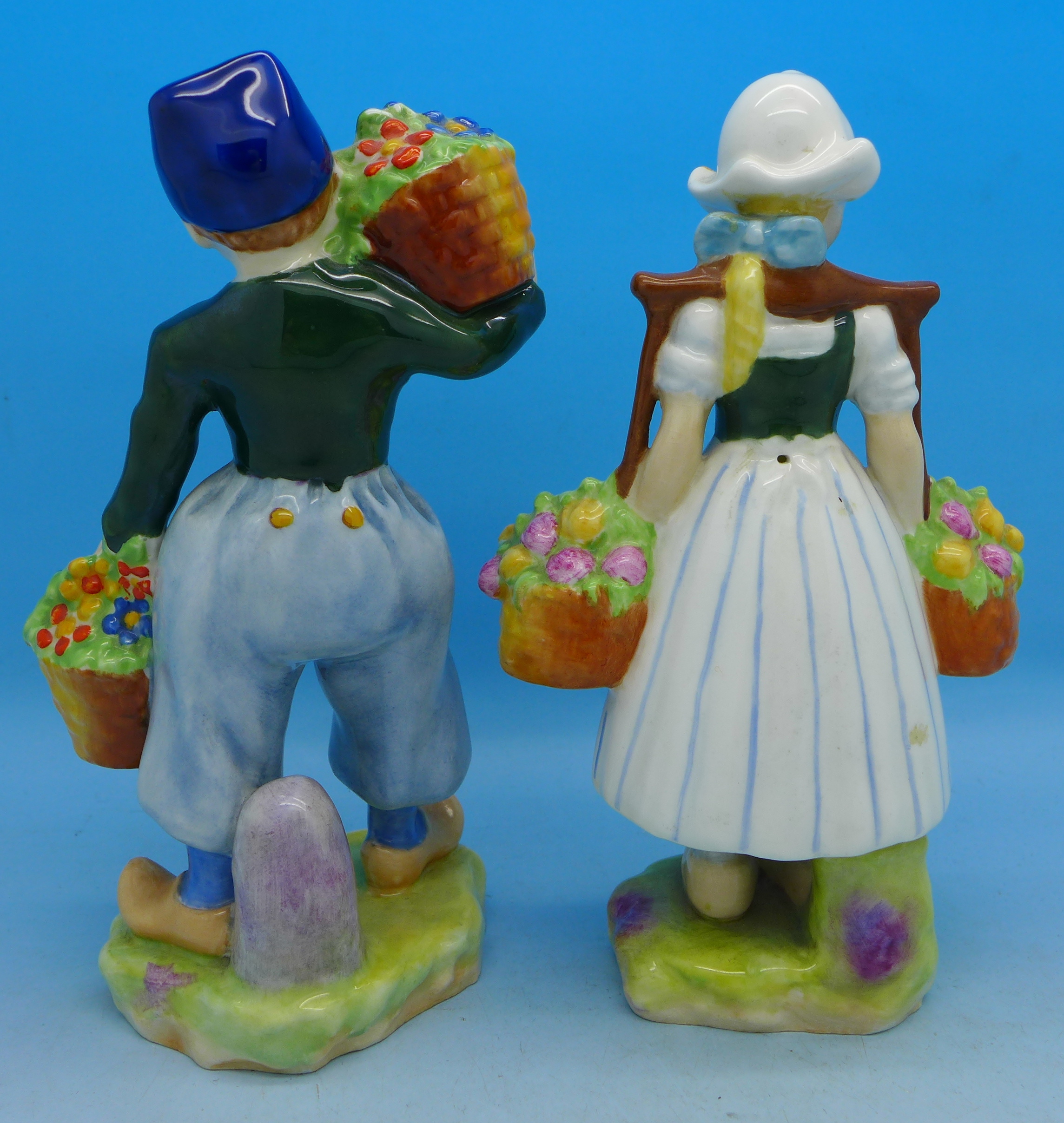 A pair of Royal Worcester figures, Dutch boy and Dutch girl, 2923 and 2922, - Image 2 of 3