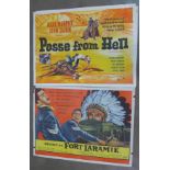 Four Western film posters, comprising The Rare Breed, Posse From Hell, Fort Laramie and Shenandoah,