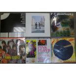 Six Pink Floyd LP records