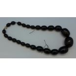A sherry amber bead necklace