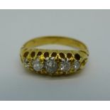 An 18ct gold and diamond ring, 2.