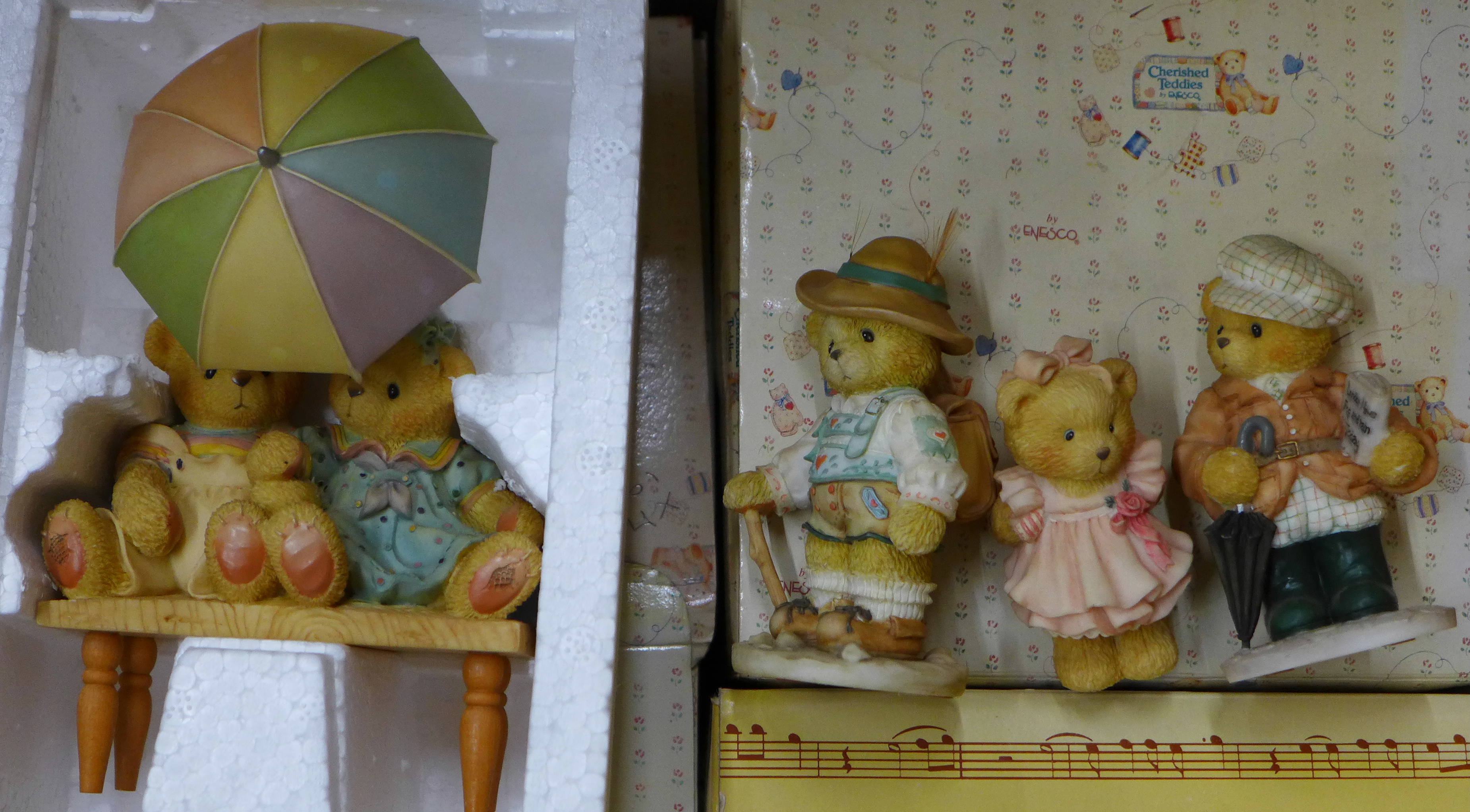 Ten Enesco musical boxes, including Cherished Teddies, - Image 2 of 2
