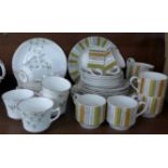 A six setting Phoenix tea service and Midwinter teaware,