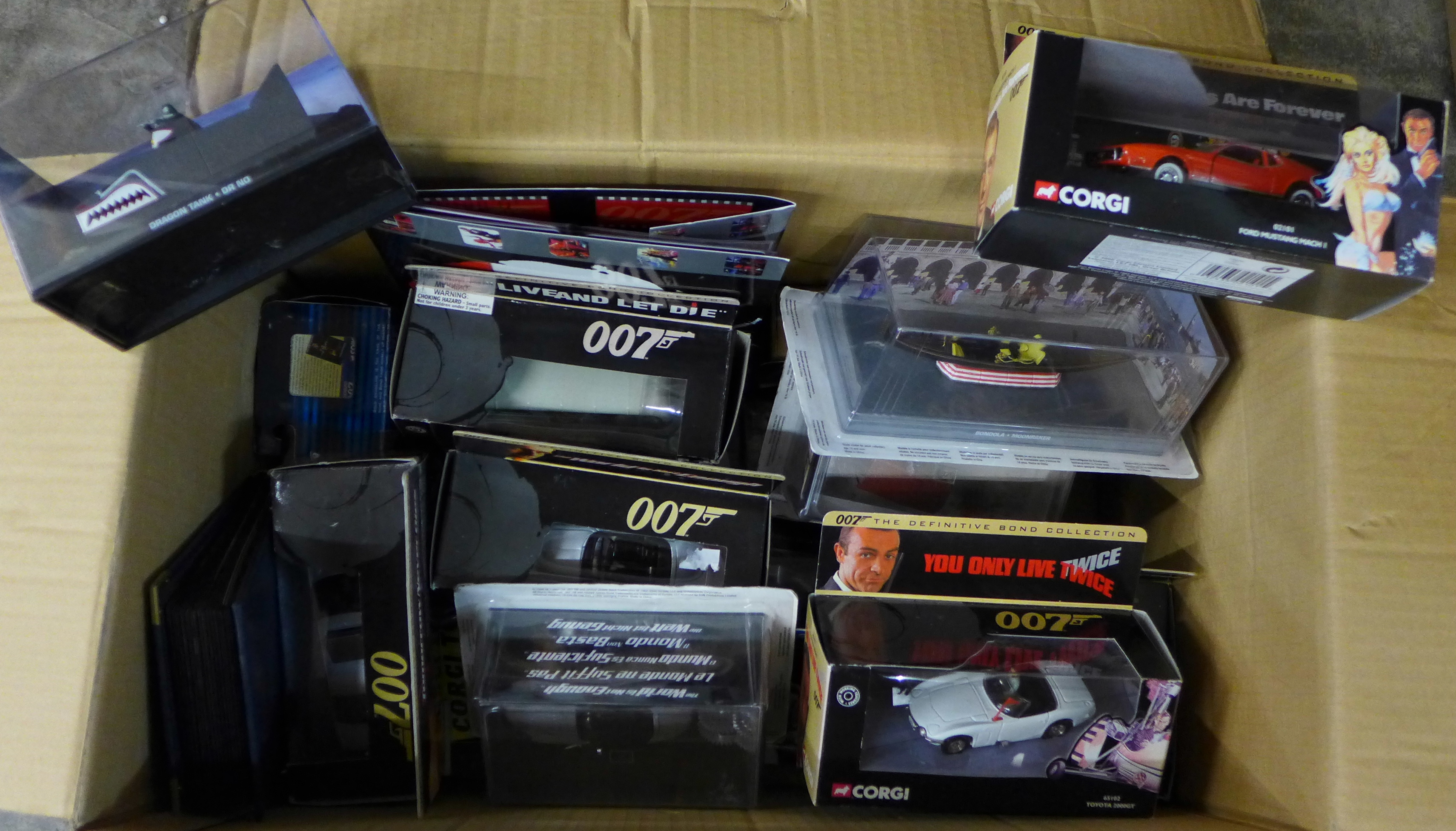 A collection of James Bond promotional vehicles,