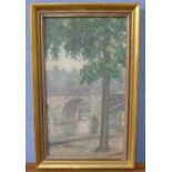 * Chintreuil, Parisian scene, oil on board,