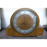 A Smiths walnut mantel clock