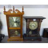 A Jupiter 31-day clock and an early 20th Century mahogany mantel clock