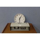 A Czechoslovakian wall clock and calendar