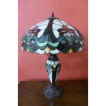 A Tiffany style table lamp