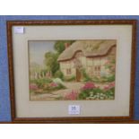 Sid Gardner, cottage scene, watercolour,