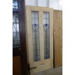 A stained glass door