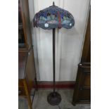 A Tiffany style standard lamp