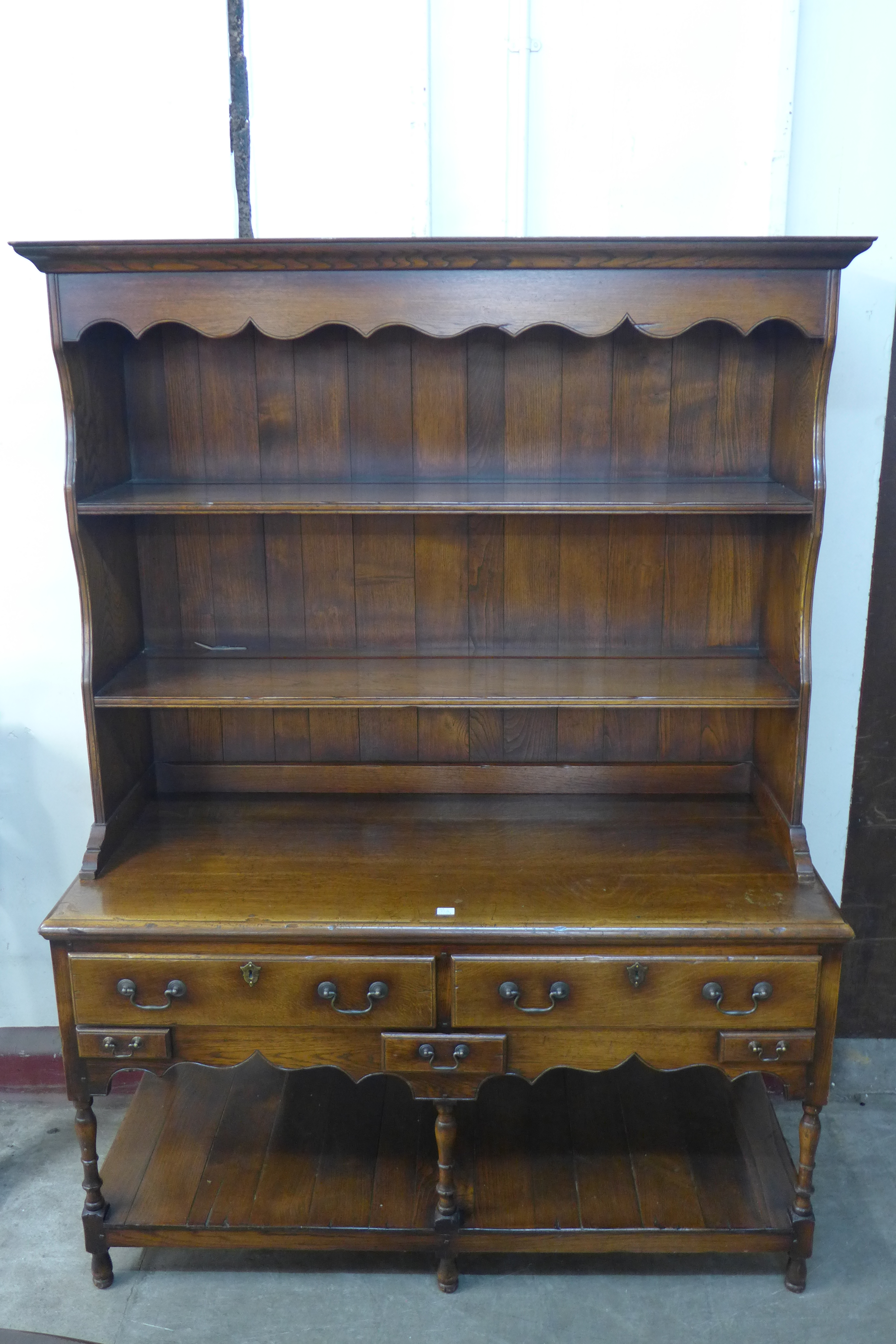 A George III style oak dresser