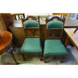 A pair of Edward VII mahogany chairs