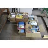 Nine boxes of assorted books