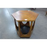 A G-Plan teak hexagonal coffee table