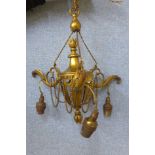 A Victorian gilt metal electrolier