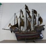 A model galleon