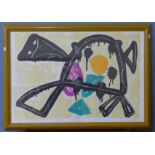 A signed Basil Beattie limited edition lithograph, Juggler,