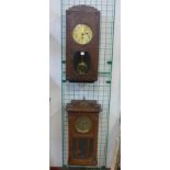 A French Art Deco Ollivier Laval wall clock and one other