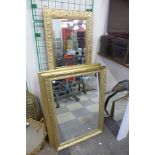 Three gilt mirrors