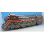 A Japanese tin plate battery operated train, Overland Express,