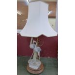 A 1984 Capodimonte Herons table lamp (not tested)